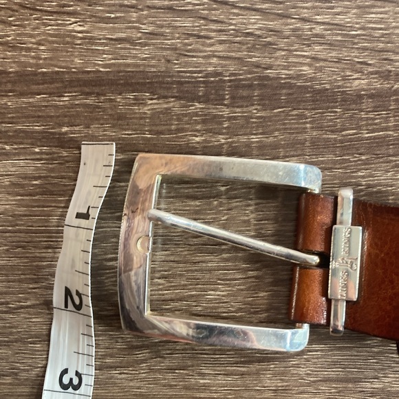 Mens Pre Owned Links & Kings Brown Italian Leather Golf Belt Size 40 - Picture 14 of 14